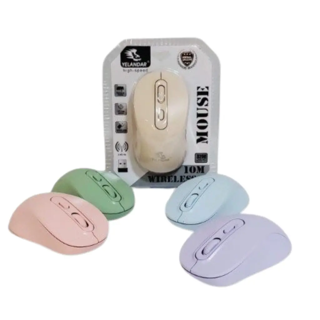 Mouse Yelandar Inalámbrico Colores Pastel